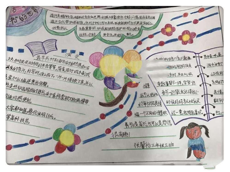 讀書手抄報(bào)內(nèi)容，古今書的世界