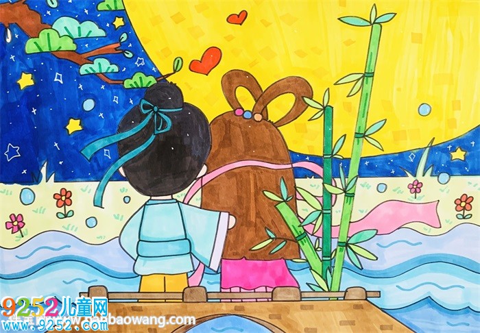 簡(jiǎn)單七夕節(jié)<a href=http://www.inspiredelm.com/ertonghua/ target=_blank class=infotextkey>兒童畫</a>