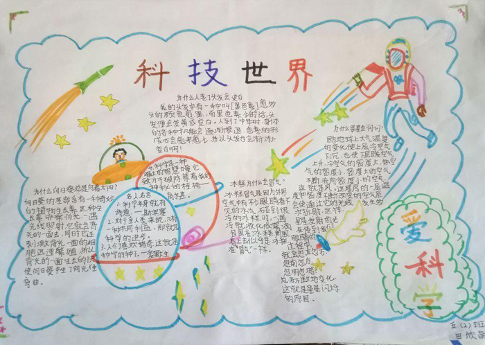 漂亮的科技手抄報(bào)圖片，科技世界