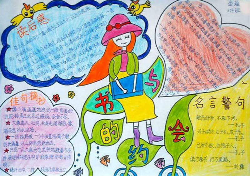 小學(xué)生讀書手抄報(bào)，與書的約會
