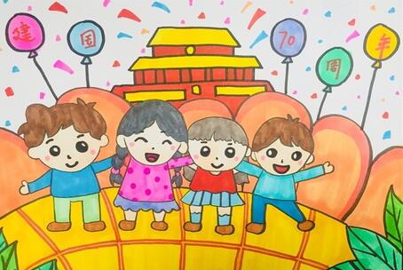 建國70周年為主題的畫