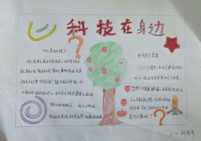 小學(xué)生科技手抄報(bào)，科技在身邊