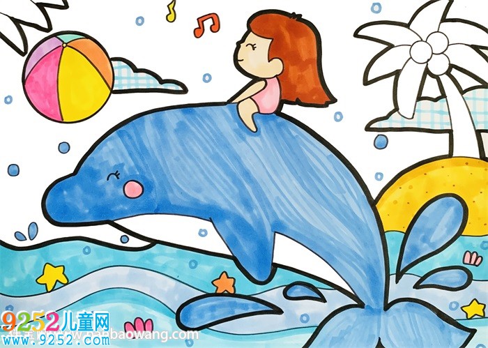 熱鬧的夏天<a href=http://www.inspiredelm.com/ertonghua/ target=_blank class=infotextkey>兒童畫</a>