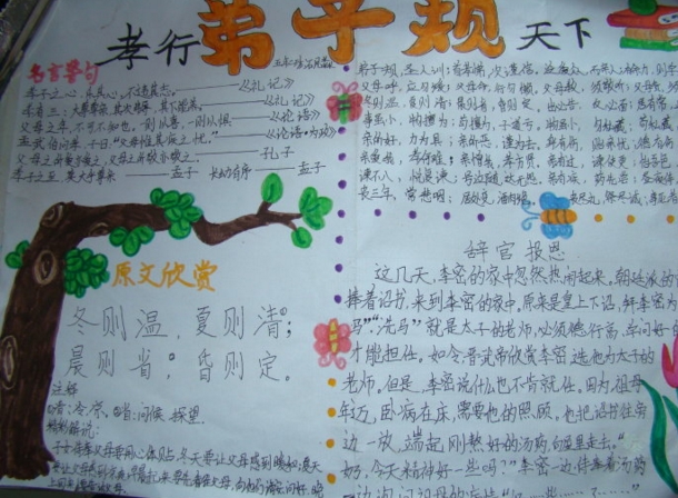 弟子規(guī)手抄報(bào)，孝行天下