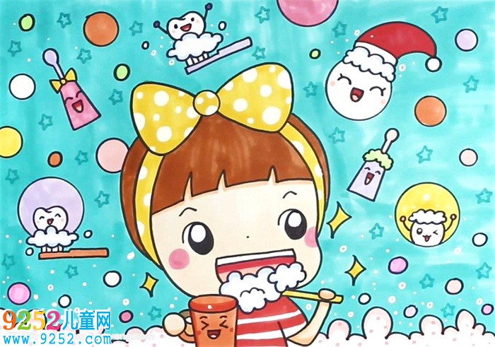 關(guān)于口腔健康的手繪畫