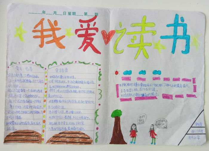 小學(xué)生我愛閱讀手抄報(bào)，我愛讀書