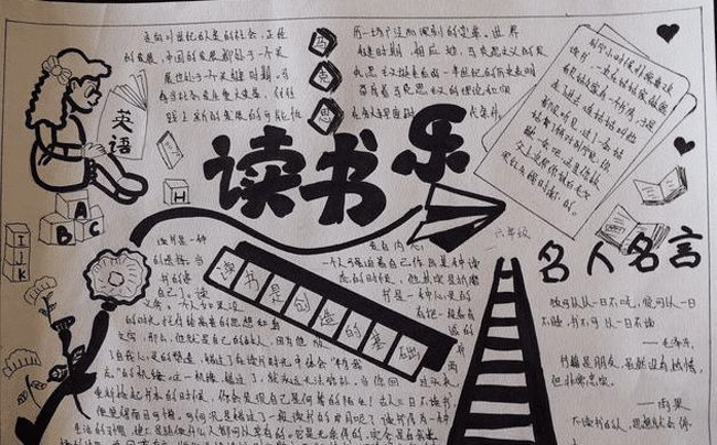 簡單漂亮的讀書手抄報(bào)，讀書樂