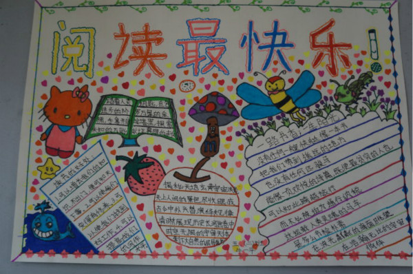 讀書手抄報，閱讀最快樂
