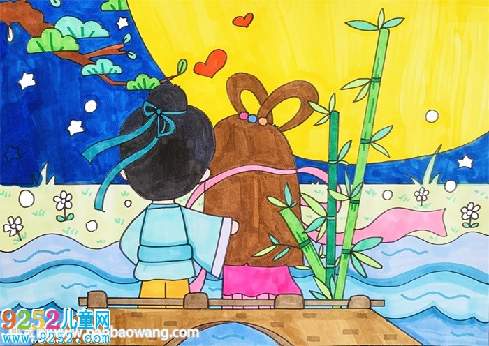 簡(jiǎn)單七夕節(jié)<a href=http://www.inspiredelm.com/ertonghua/ target=_blank class=infotextkey>兒童畫</a>