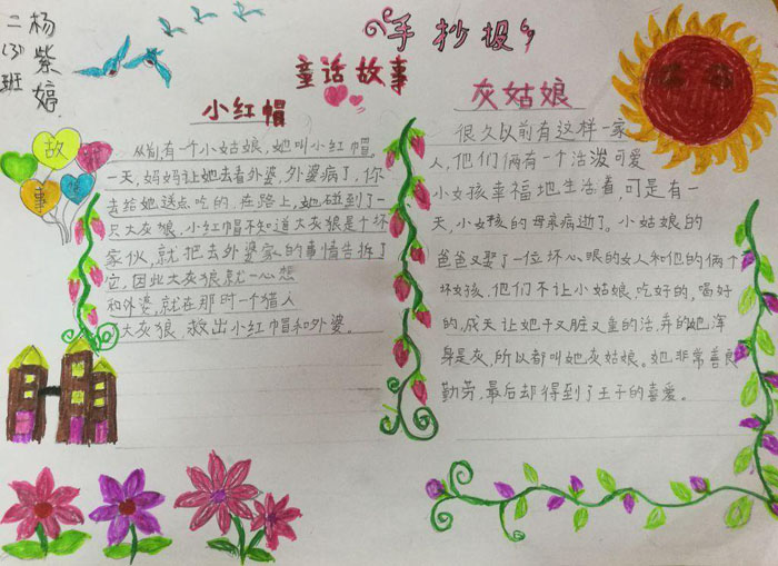 小學(xué)生童話手抄報(bào)圖片，童話故事