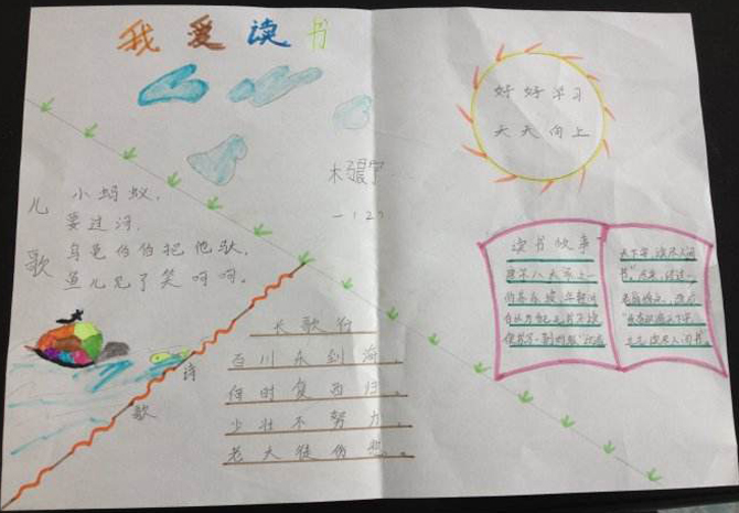 簡單的小學(xué)讀書手抄報(bào)，我愛讀書
