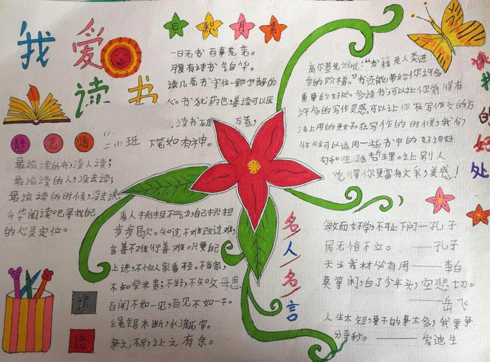 小學(xué)生讀書手抄報(bào),我愛讀書
