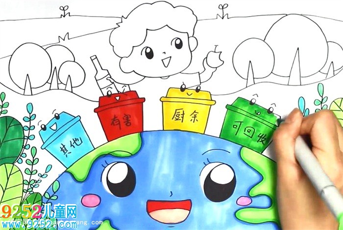 垃圾分類主題畫