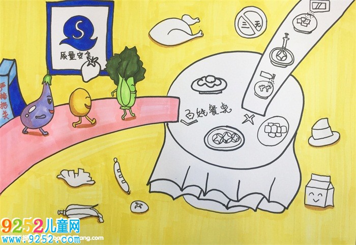 關(guān)于食品安全的畫