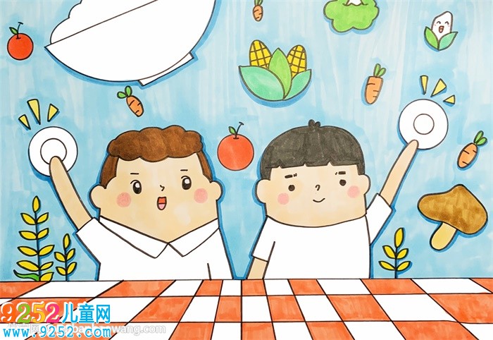反對(duì)浪費(fèi)宣傳畫(huà)