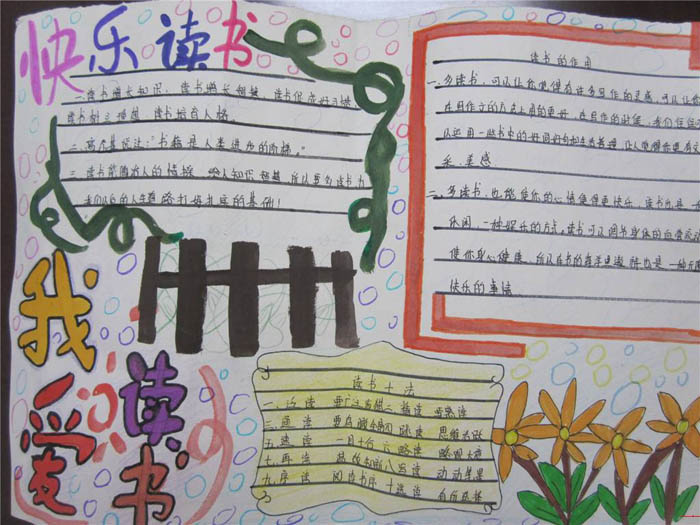關于讀書的手抄報，快樂讀書