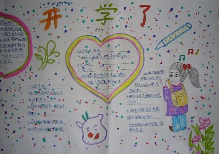 開(kāi)學(xué)手抄報(bào)，新學(xué)期新目標(biāo)