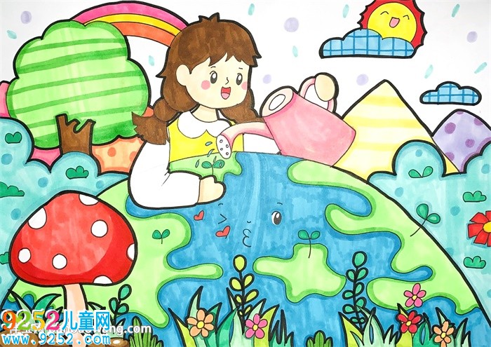 以保護環(huán)境為主題的畫