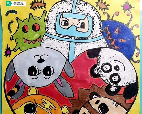 2020抗擊疫情繪畫作品，疫情為主題畫一幅畫