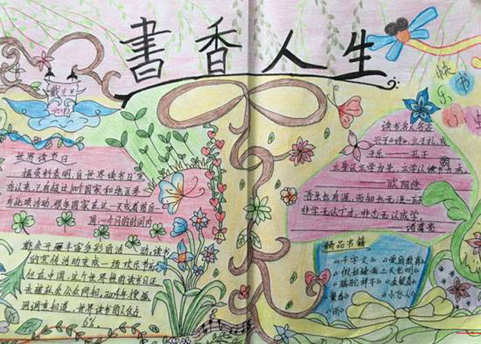 關于讀書的手抄報，書香人生