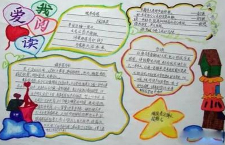 讀書手抄報內(nèi)容，我愛閱讀