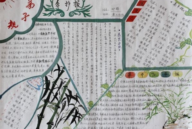 弟子規(guī)手抄報(bào)，做人學(xué)謙卑
