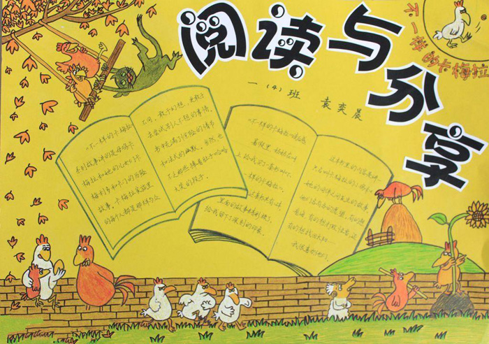 優(yōu)秀讀書手抄報圖片，讀書與分享