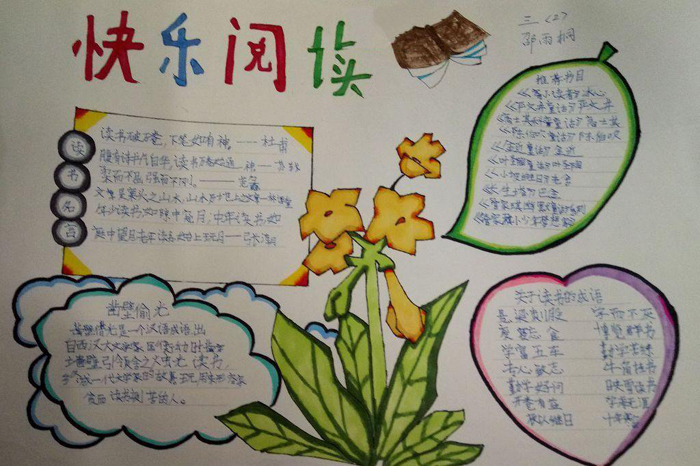 我讀書我快樂手抄報(bào)圖片，快樂閱讀