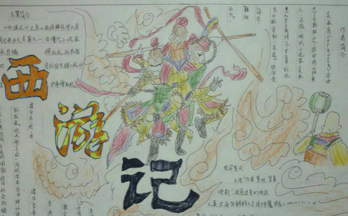 關(guān)于讀書的手抄報(bào)圖片，讀西游記