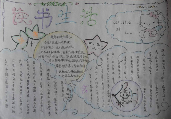 讀書手抄報，讀書生活
