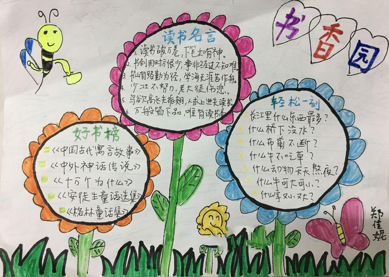 讀書手抄報圖片大全，書香園