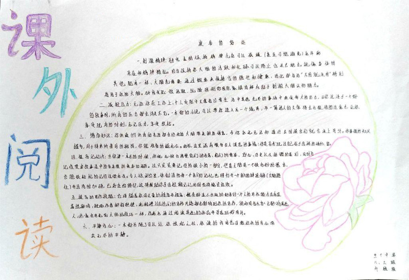 讀書手抄報(bào)圖片大全，課外閱讀