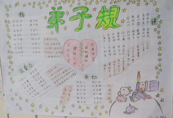 弟子規(guī)手抄報，凡出言信為先