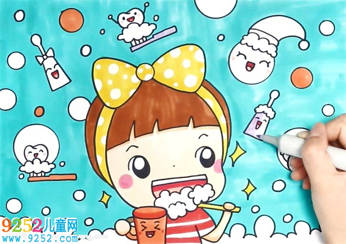 關(guān)于口腔健康的手繪畫