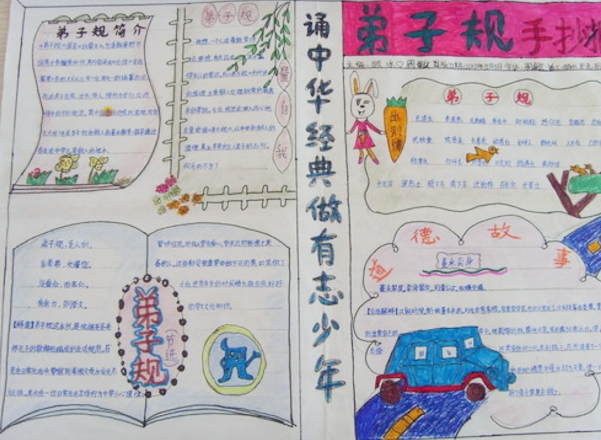 誦中華經(jīng)典，弟子規(guī)手抄報(bào)