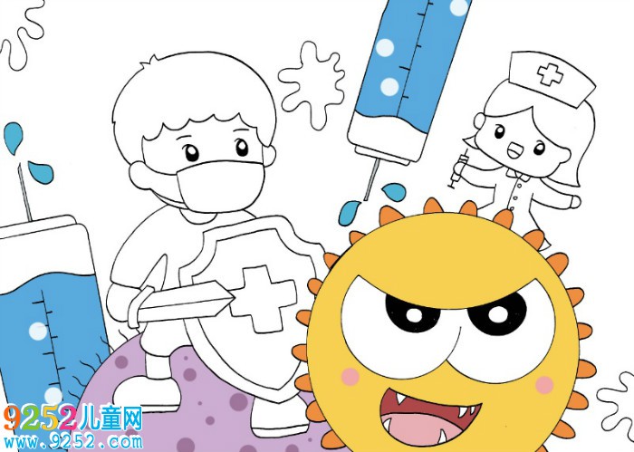 抗擊肺炎<a href=http://www.inspiredelm.com/ertonghua/ target=_blank class=infotextkey>兒童畫</a>