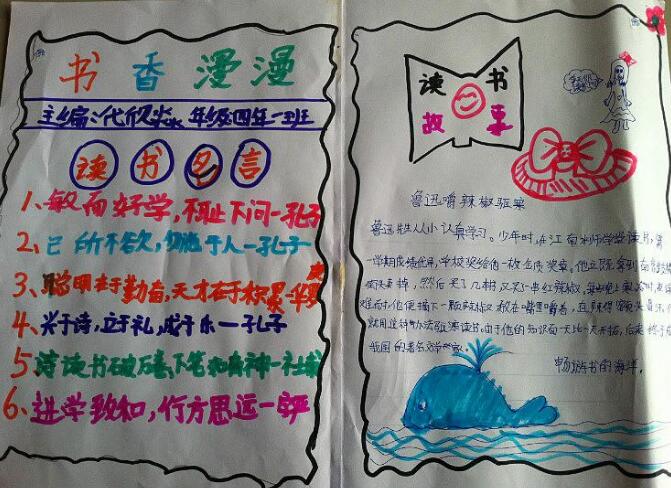 書(shū)香漫漫讀書(shū)手抄報(bào)