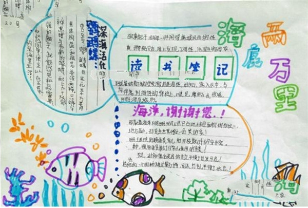 閱讀手抄報海底兩萬里，在書的海洋里翱翔海底兩萬里