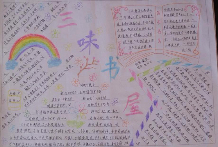 關(guān)于讀書的手抄報，三味書屋