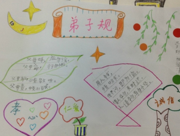 弟子規(guī)手抄報，頂天立地做人