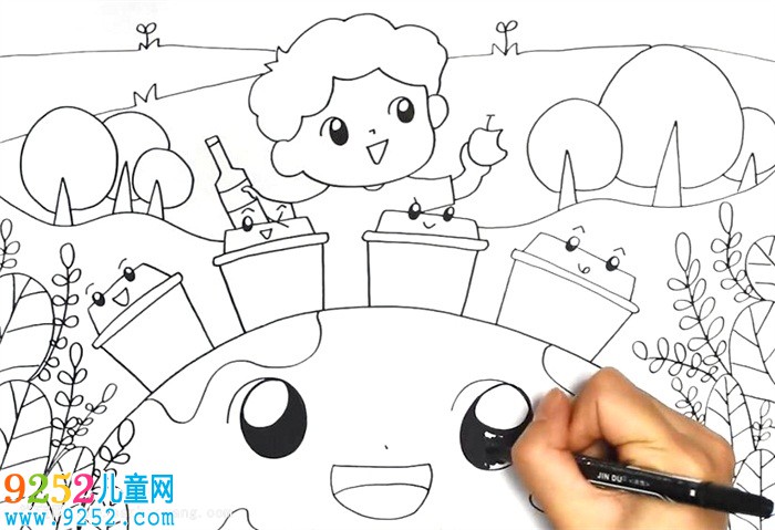 垃圾分類主題畫