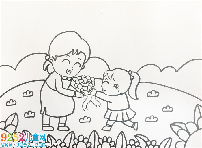 母親節(jié)送給媽媽的畫怎么畫，母親節(jié)孩子送媽媽的畫
