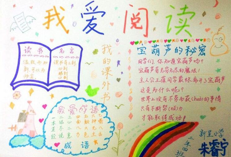 我愛讀書手抄報,讀書手抄報模板
