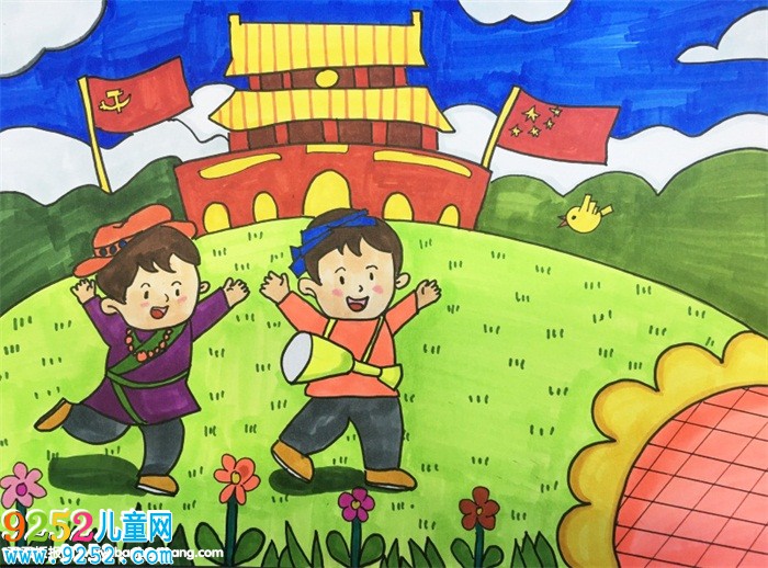 關(guān)于祖國70周年的畫