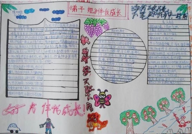 弟子規(guī)手抄報(bào)，弟子規(guī)伴我成長(zhǎng)