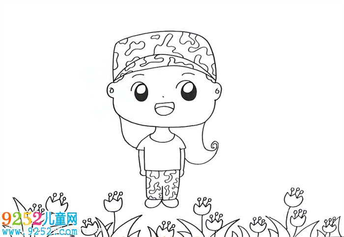 軍訓(xùn)畫畫簡(jiǎn)單好看