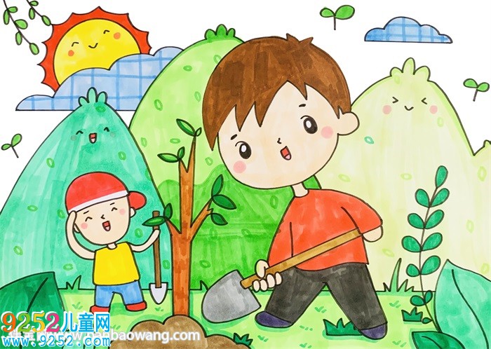 綠水青山就是金山銀山<a href=http://www.inspiredelm.com/ertonghua/ target=_blank class=infotextkey>兒童畫</a>