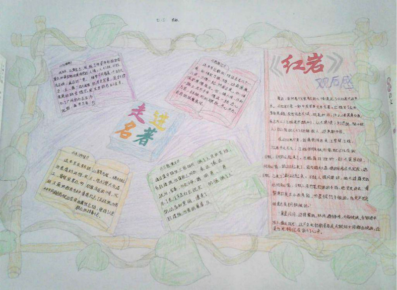 名著手抄報，讀紅巖有感