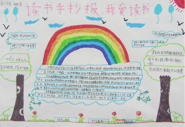 讀書手抄報，讀書伴我成長