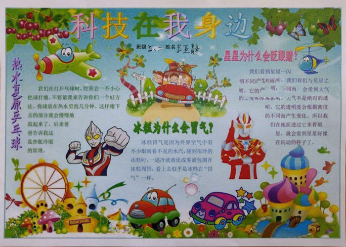 小學(xué)生科技手抄報(bào)圖片，科技在我身邊